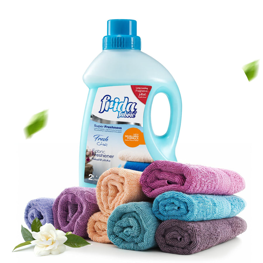 Frida Textilerfrischer 2L – langanhaltender Duft für Kleidung, Handtücher & Bettwäsche | Fresh, Gardenia, Spring Breeze