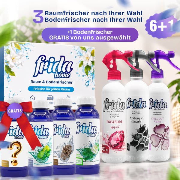 Frida Mix & Match Duftpaket – 3 Lufterfrischer + 3 Bodenfrischer + Geschenk