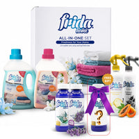 Frida Duftset 7-teilig - Lufterfrischer, Allzweckduft & Textilerfrischer mit Überraschungsgeschenk